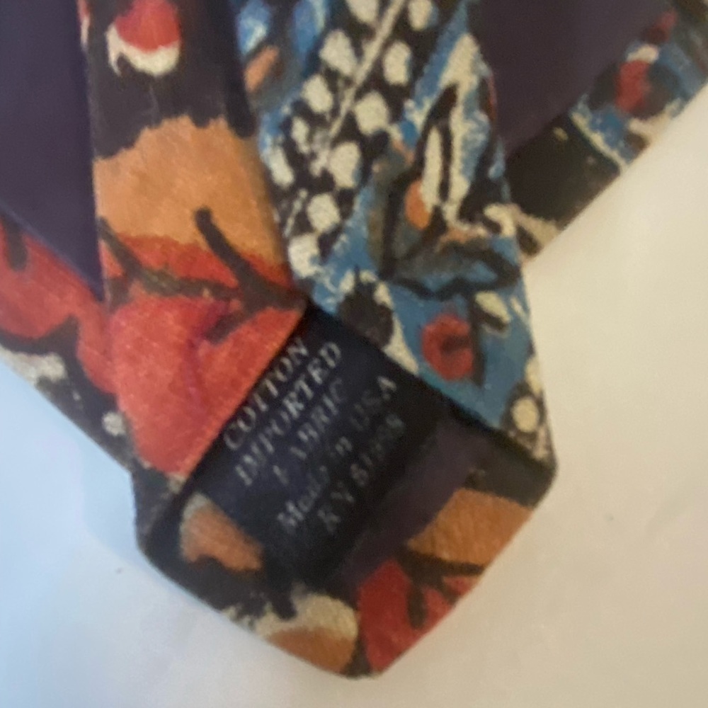 Vintage Tango by Max Raab 100% cotton necktie - Picture 3 of 3